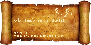 Kálmánczi Judit névjegykártya